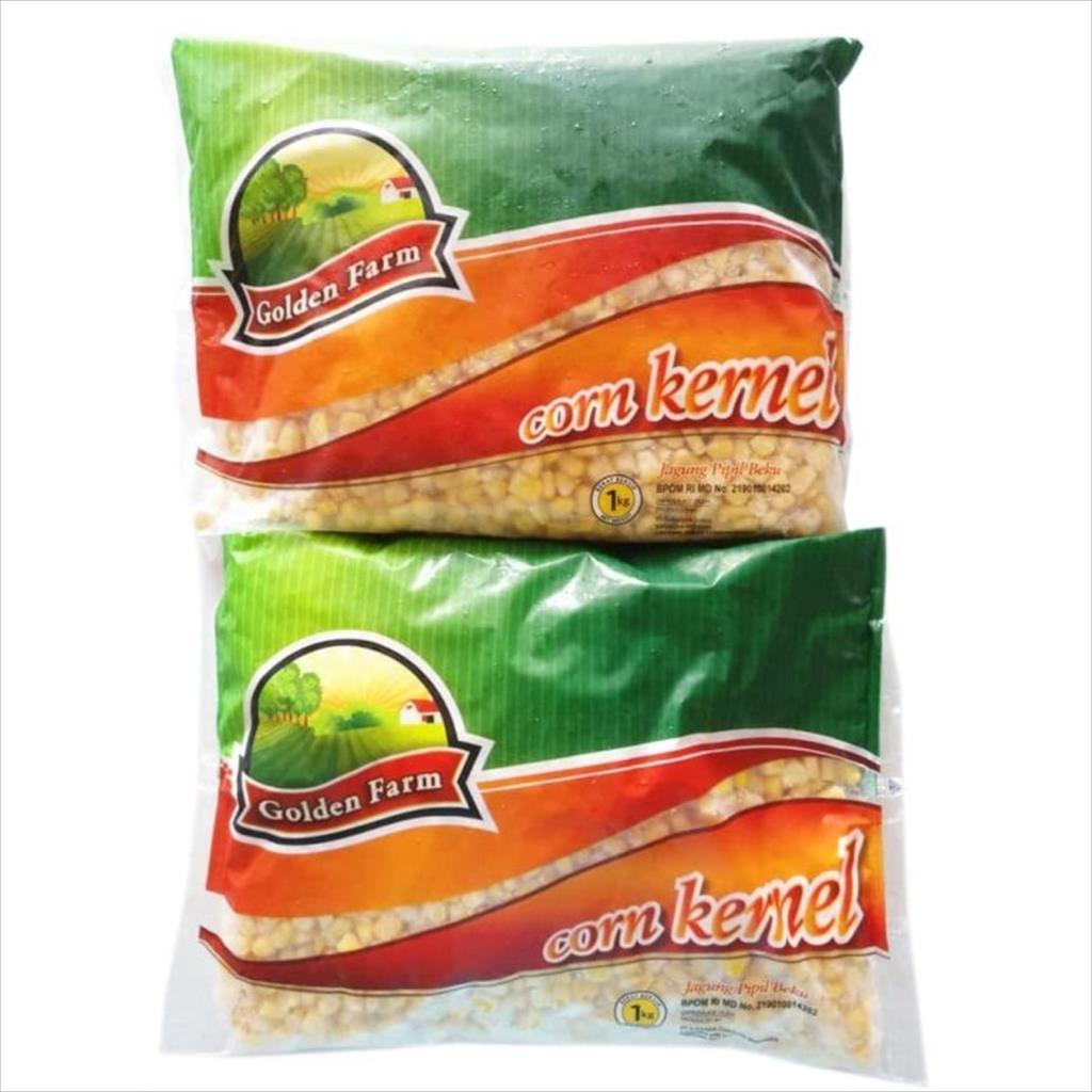 Golden Farm Jagung Manis / Kernel Corn 1 KG Frozen Halal Bahan Sup