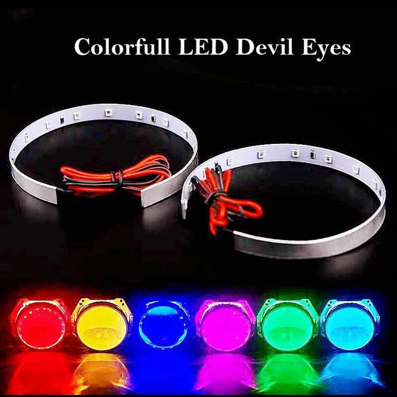 Lampu LED DE Demon Devil Eye Eyes Halo Rings 360° Derajat 360 Degree Flexible Projector HID Lens