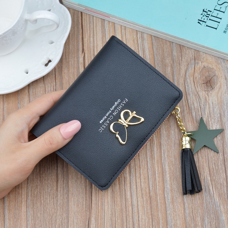 DOMPET LIPAT WANITA MINI IMPORT KULIT CHELORA SLOT KARTU KOIN PENDEK KECIL LUCU BRANDED MURAH CEWEK KOREA FASHION REMAJA KEKINIAN BATAM SIMPLE PREMIUM
