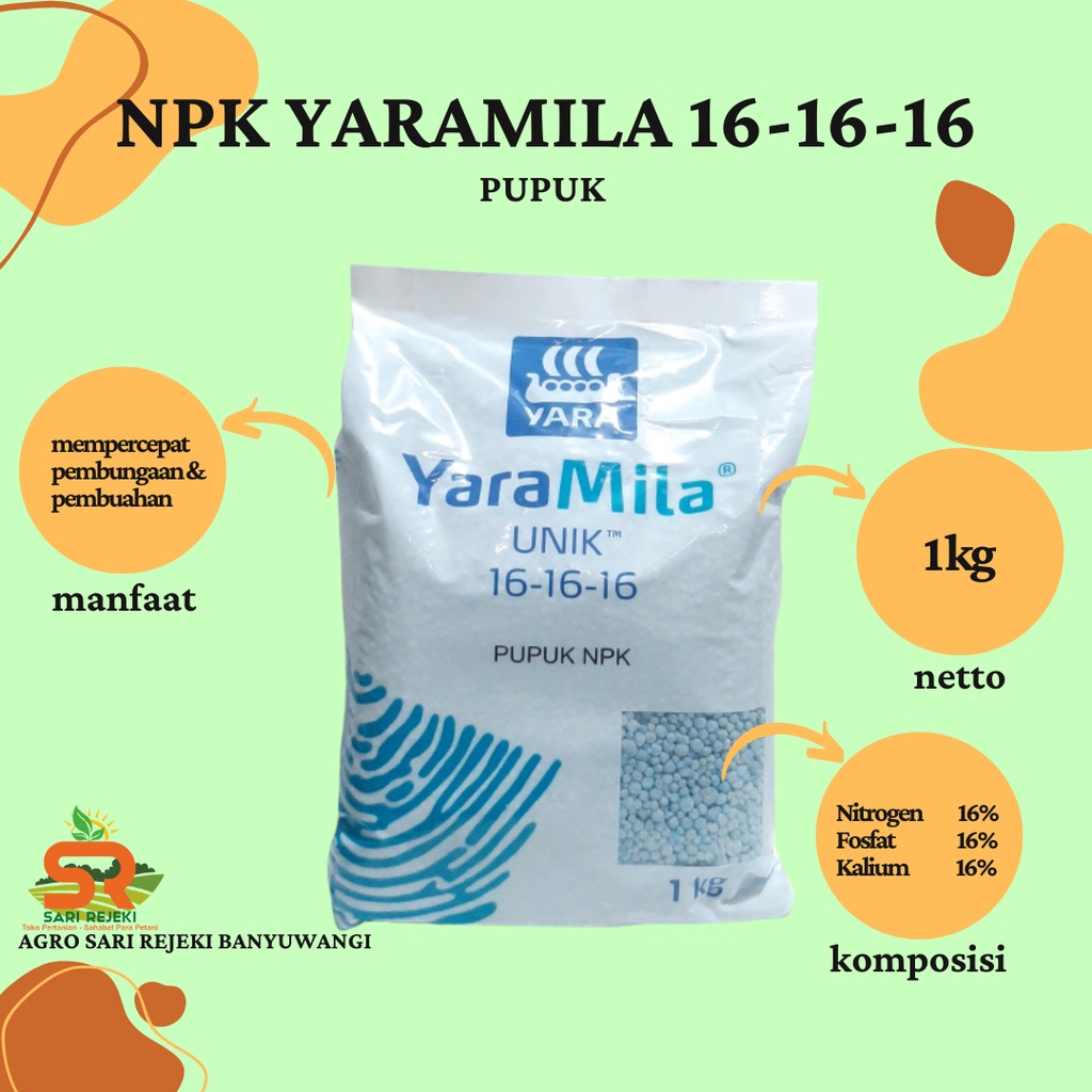PUPUK NPK YARAMILA UNIK 16 1KG