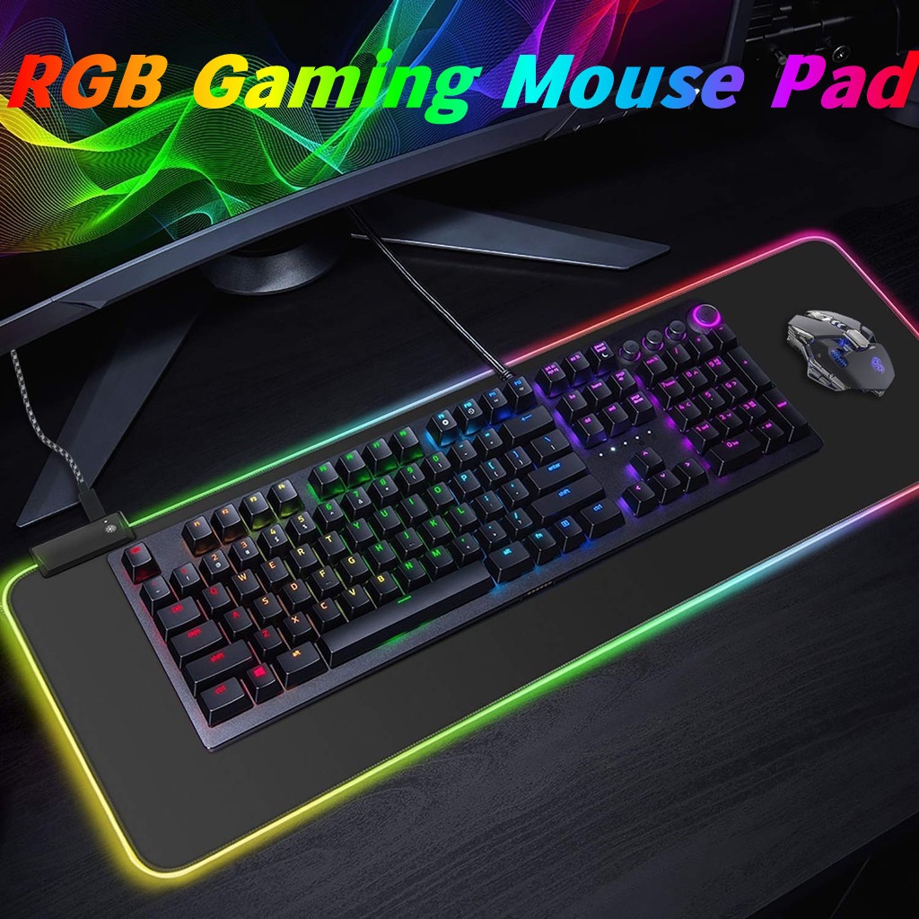 Mouse Pad Gaming Anti Air Dengan Lampu Rgb + Kabel Usb Untuk Dota2