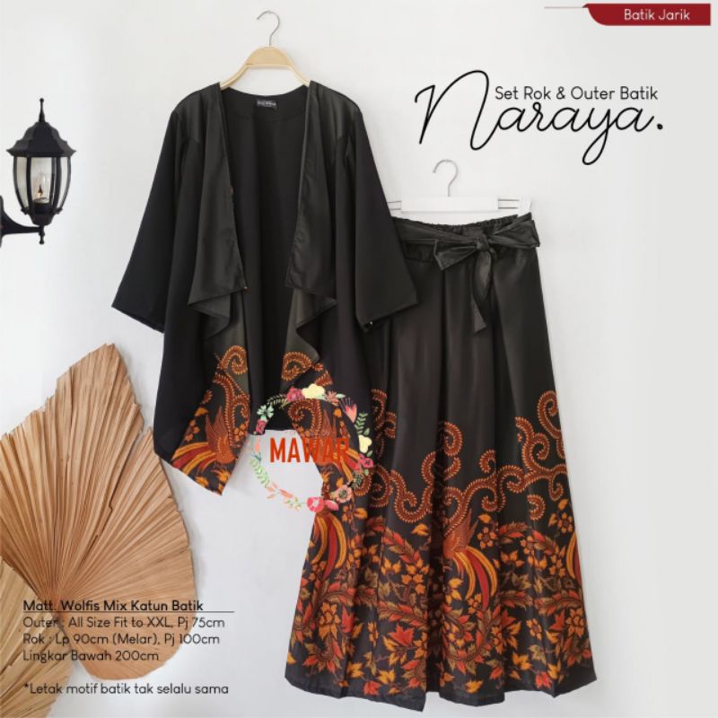 Setelan Batik Set Rok + Outer Batik