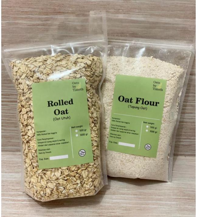 

[PRODUK 8PFVT] Rolled Oats - Oat Flour (Tepung Oat) dijamin Halal - Organik 9LG