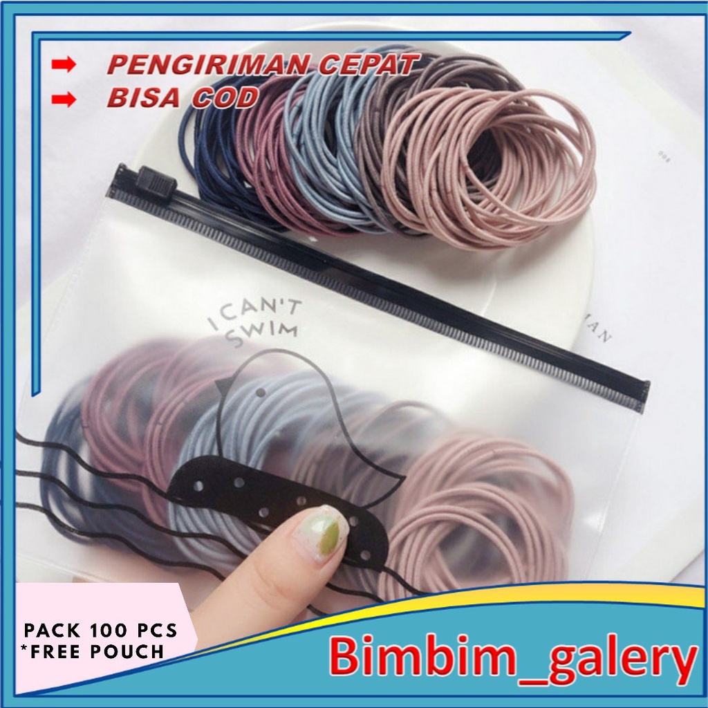 Ikat Rambut Korea isi 100/50Pcs Import