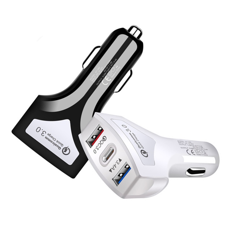 Charger Mobil PD30w QC3 0 USB Ganda Tipe c fast charging 30w