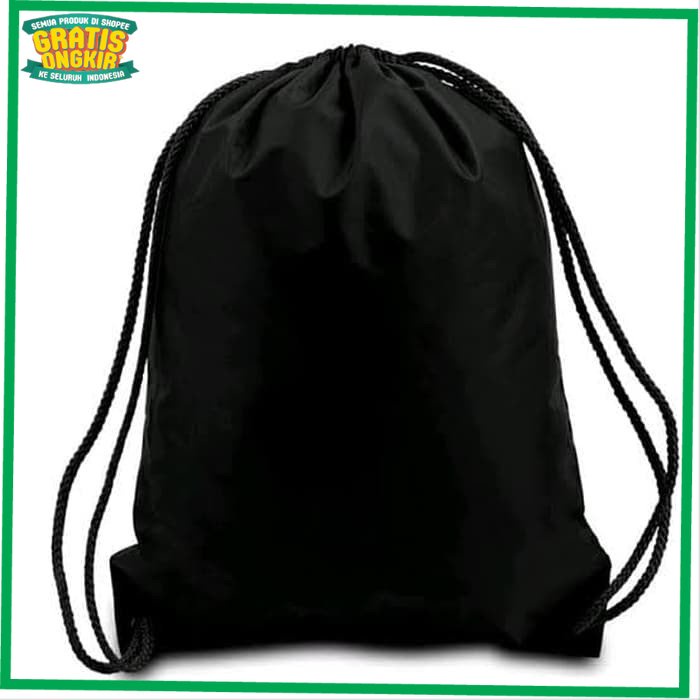 TAS BRANDED IMPORT KOREA / STRINGBAG TAS SERUT, Stringbag polos, Tas polos drill, harga grosir termu