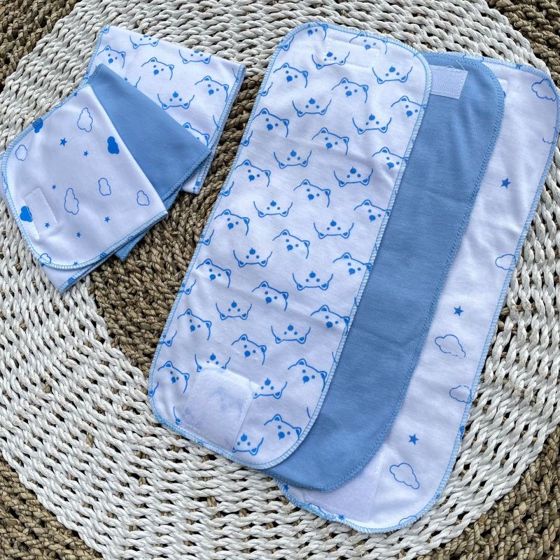 PROMO 7.7 6 PCS GURITA REKAT BAYI BARU LAHIR NEWBORN BLUE SKY