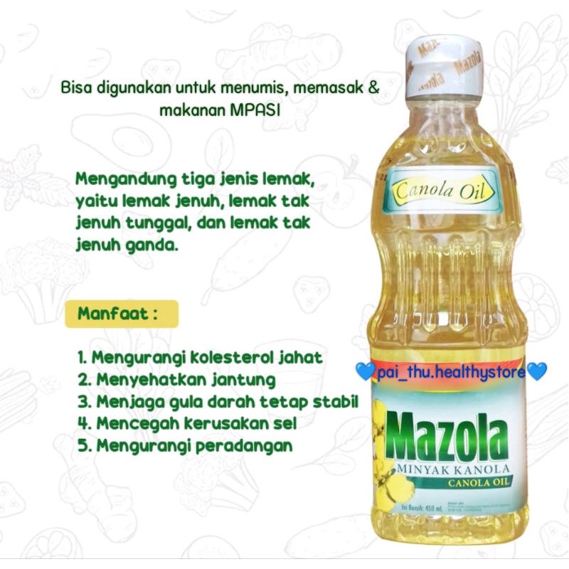 

Mazola Canola Oil- Minyak Canola /Kanola MPASI- Minyak Bunga Matahari Sunflower MPASI @450ml