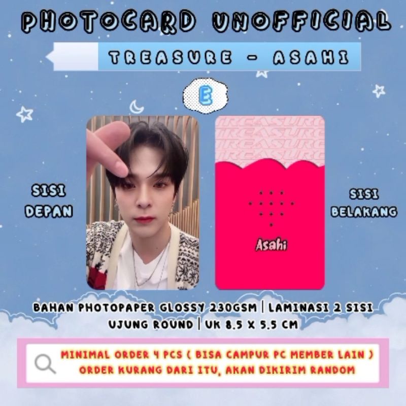 Photocard TREASURE - ASAHI / Photocard Unofficial / Photocard ASAHI TREASURE