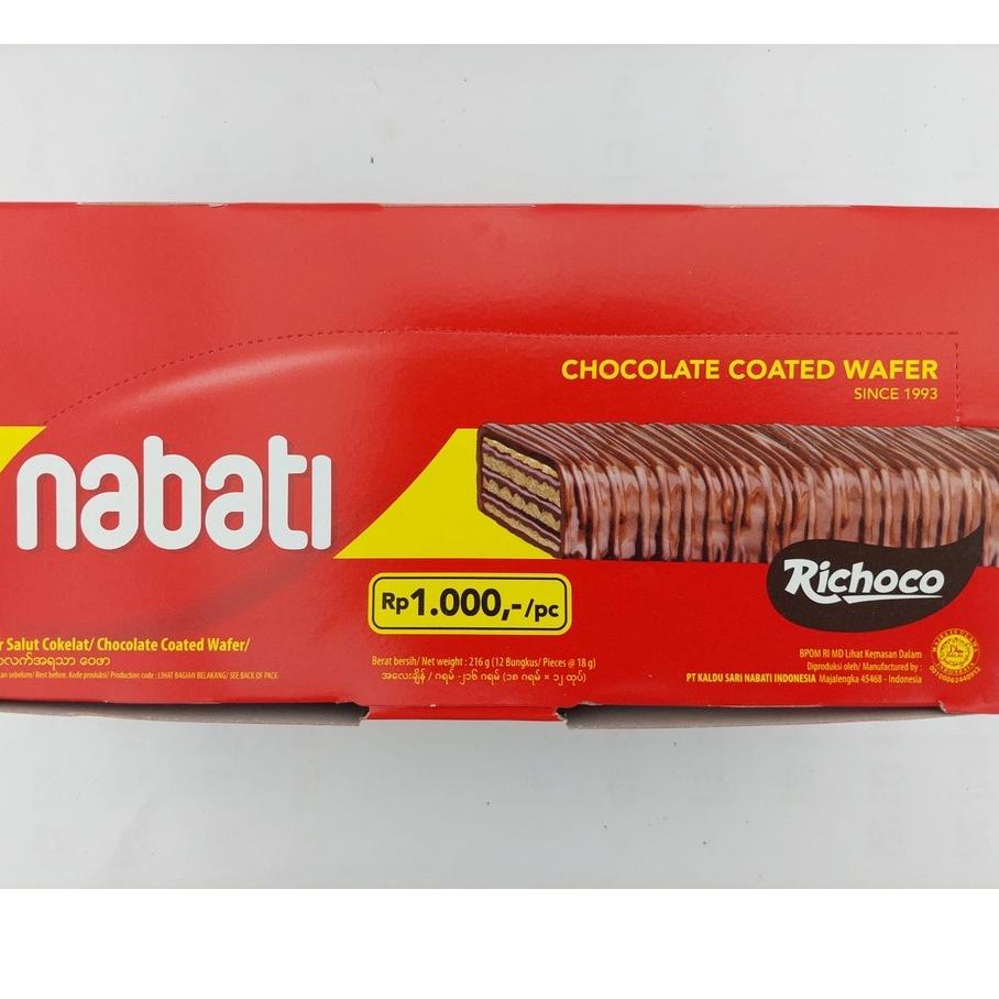 

KODEUu1U5--Nabati Coated Wafer Coklat / Coated Kelapa 18gr 1 pak isi 12