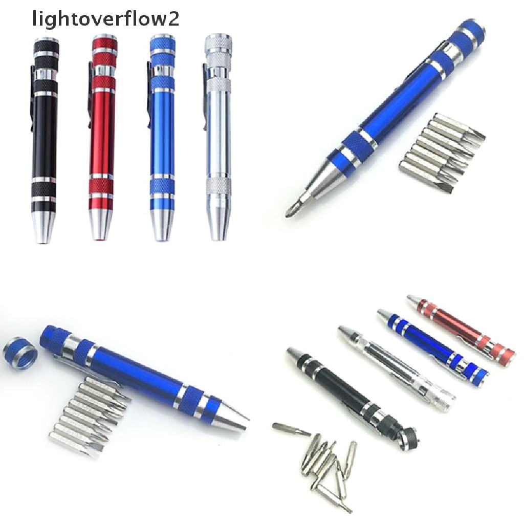 (lightoverflow2) 8 In 1 Pen Obeng Mini Presisi Untuk Reparasi (ID)