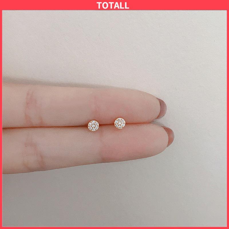 COD Kristal Berlian Anting Pejantan  Titanium Steel S925  Untuk Wanita-Totall