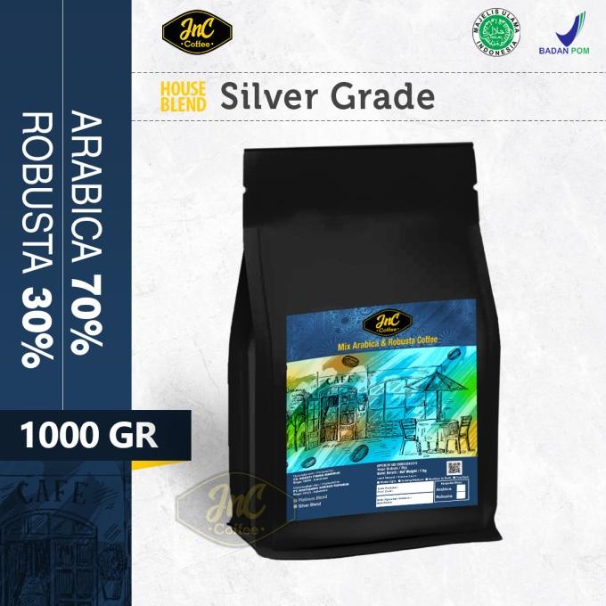 

JnC House Blend Silver Grade 70% Biji Kopi Arabica 30% Robusta 1 KG