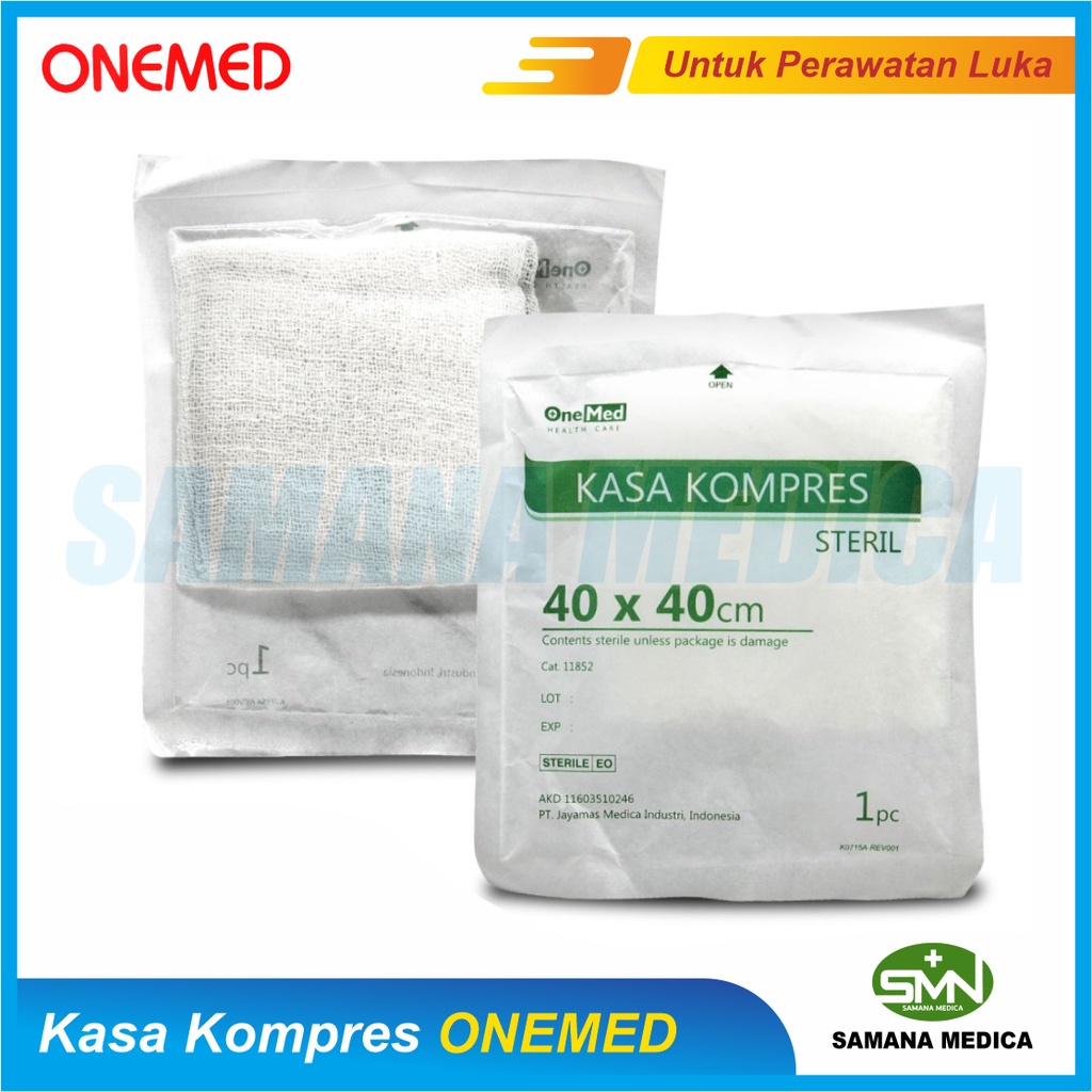 Kasa Kompres ONEMED Steril 40 x 40 cm 1pcs OneMed Kasa Potong Daya Serap Tinggi Kemasan Steril Satuan Promo Murah PER PC FREE PAKING KARTON