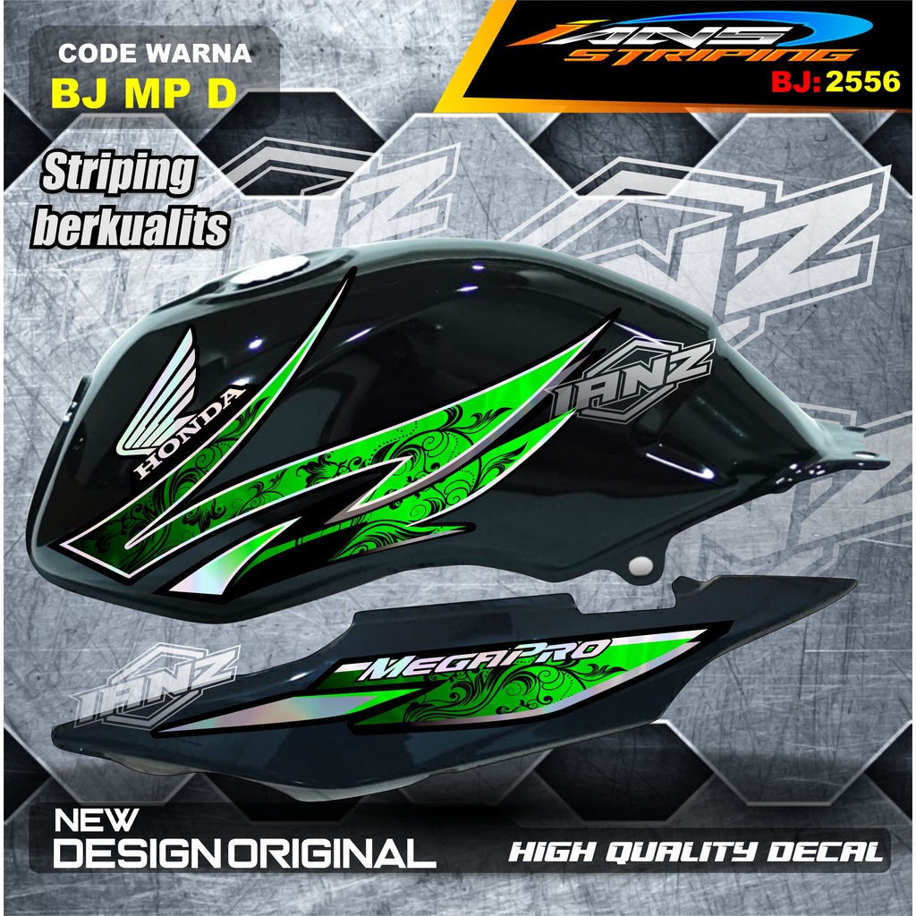 STIKER STRIPING MEGAPRO PRIMUS VARIASI HOLOGRAM / STRIPING CUSTOM  MEGAPRO / STIKER LIS STRIPING MP TERMURAH