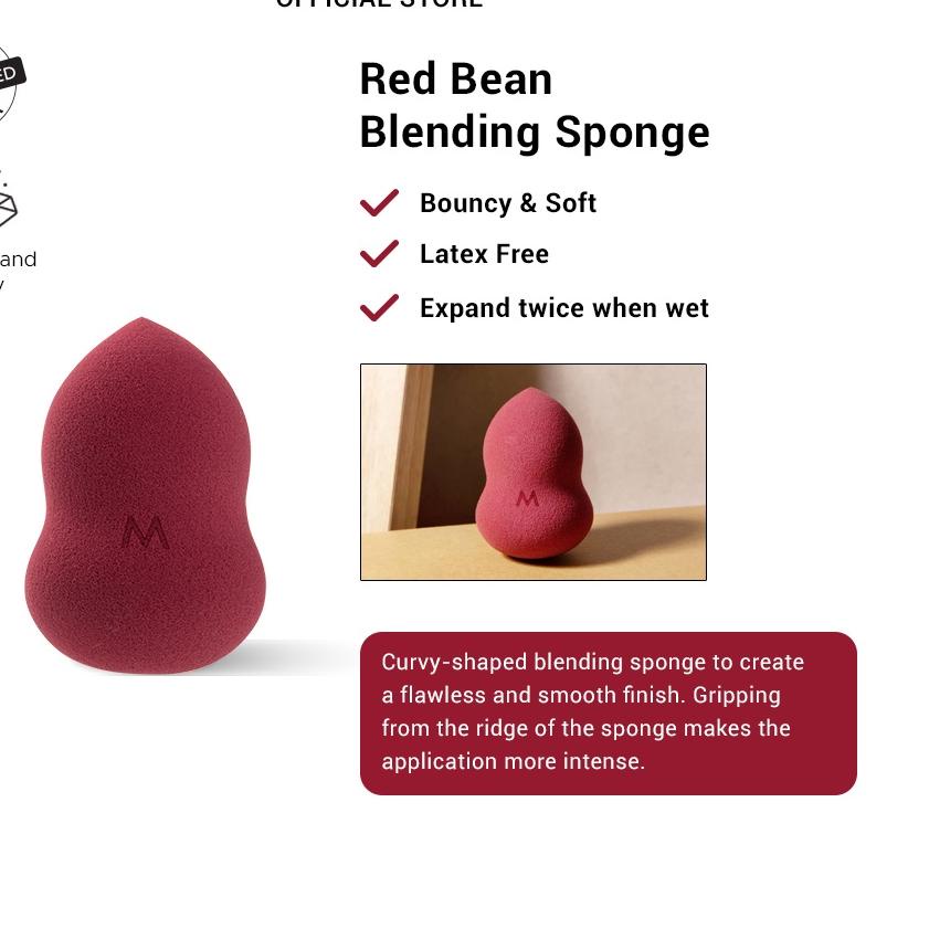 Image of Masami Red Bean Blending Sponge Latex Free / Beauty Blender #4
