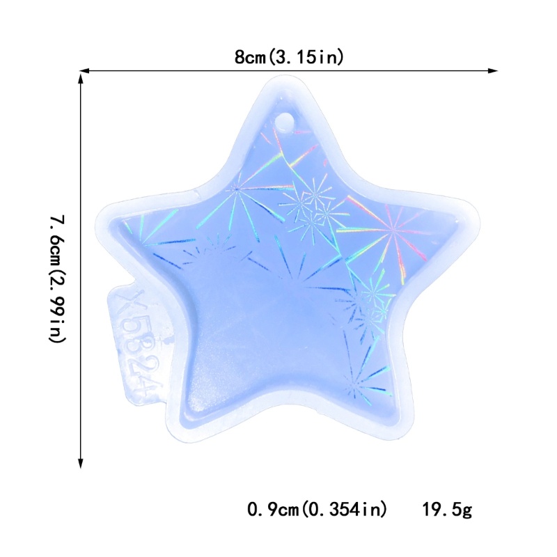 Cetakan Liontin Bentuk Bintang Bahan Silikon Untuk Kerajinan Perhiasan Anting