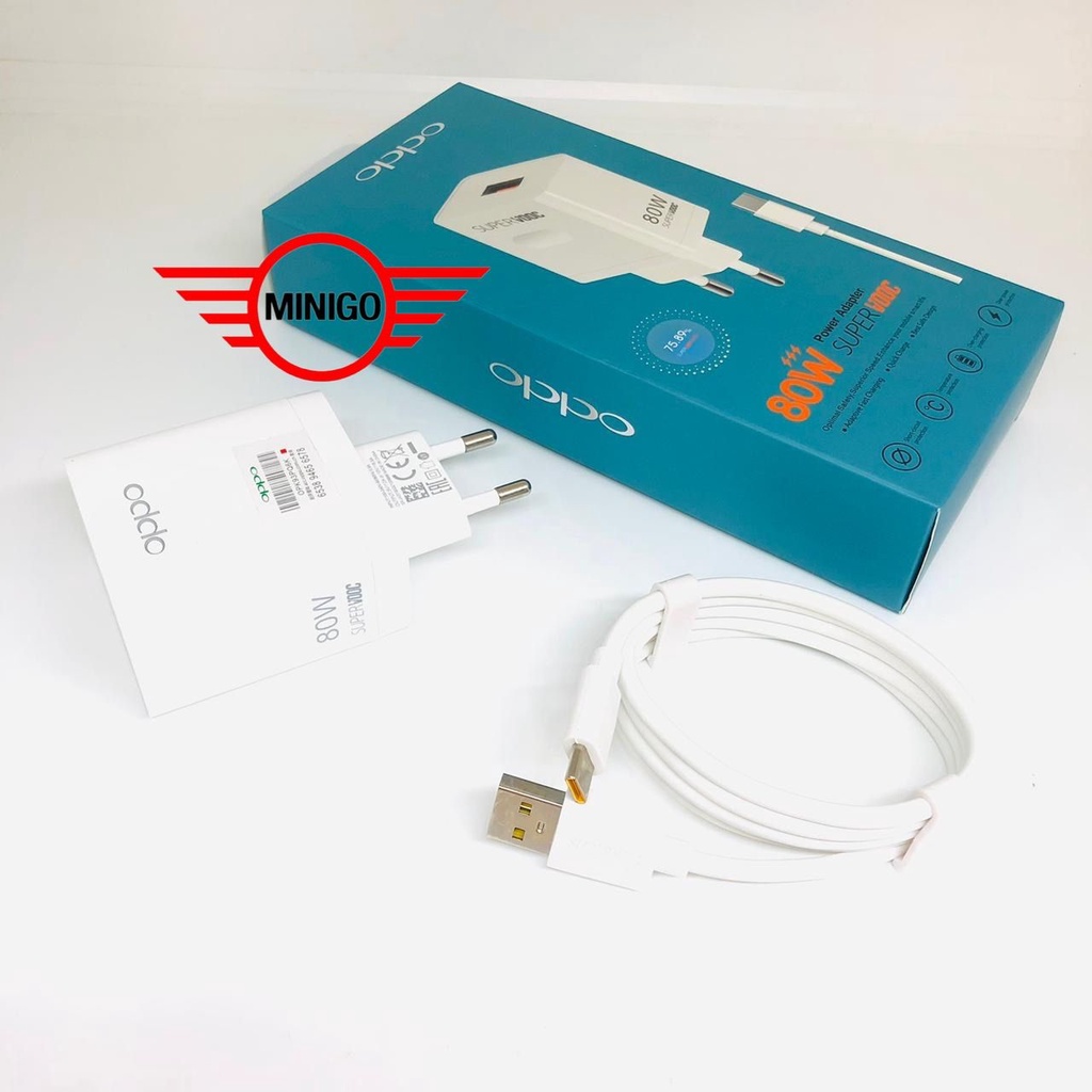 Charger Casan Cas Oppo Reno9 pro 2023 A92 A33 A52 A53 A54 A55 Reno 4F 80W Fast Charging Tipe TYPE C dan MICRO-USB