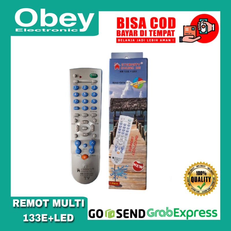 Remot TV Universal/Remot Multi Fungsi TV Tabung/RM 133E+LED