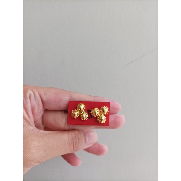 acc anting bunga matahari /anting emas wanita/anting emas 24karat 99.9% /anting emas toba 5gram