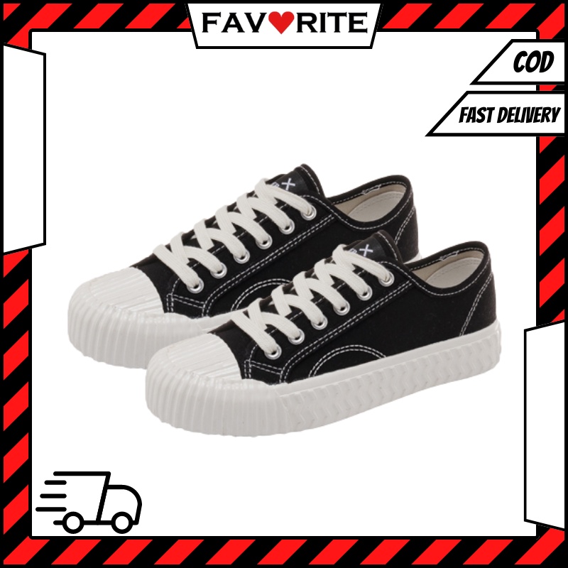 Favorite &quot;FREE BOX&quot; (Size 37 - 41) Sepatu Sneakers Pria/Wanita Korea Sneakers Kanvas Sepatu Cassual Stylish 9080