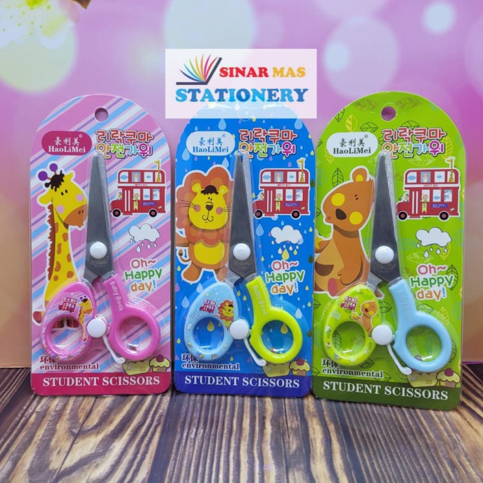 

Trendi Gunting Kertas Anak Motif Karakter Kids Student Scissor Safety Ol 076 Hemat