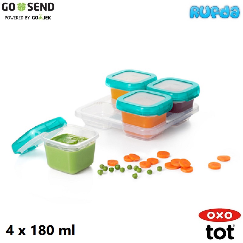 Oxo Tot 180ml Baby Blocks Freezer Storage Containers 6oz