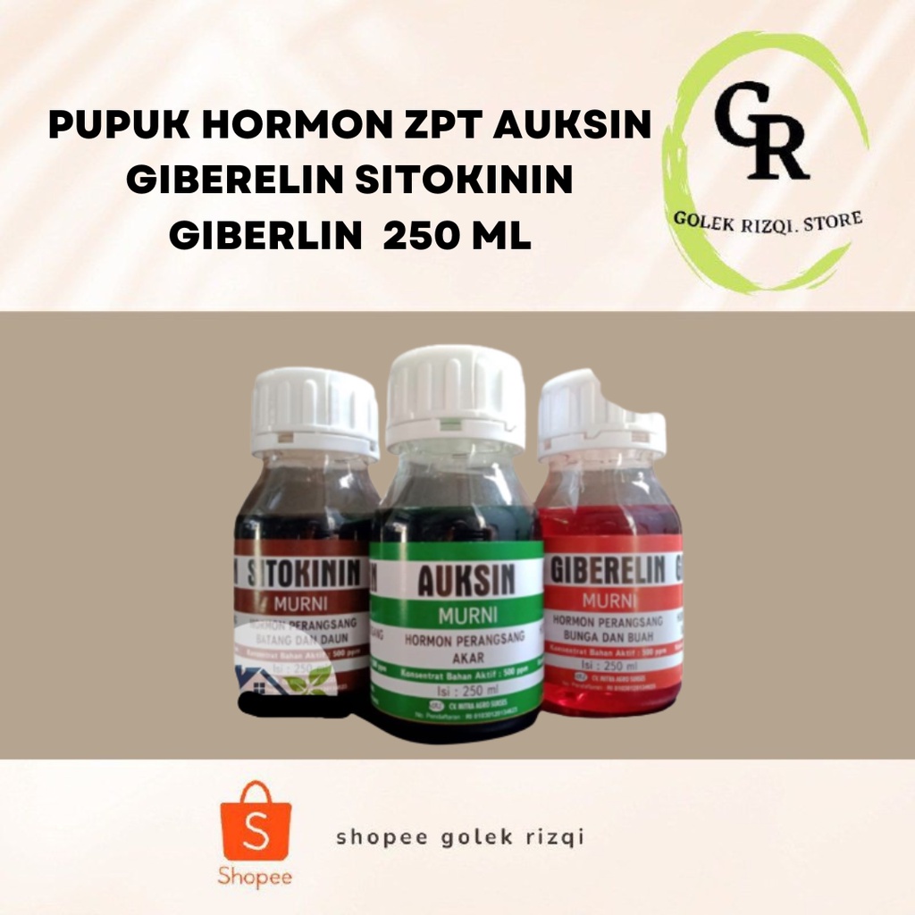 Jual PUPUK HORMON ZPT AUKSIN GIBERELIN SITOKININ GIBERLIN 250 ML ...