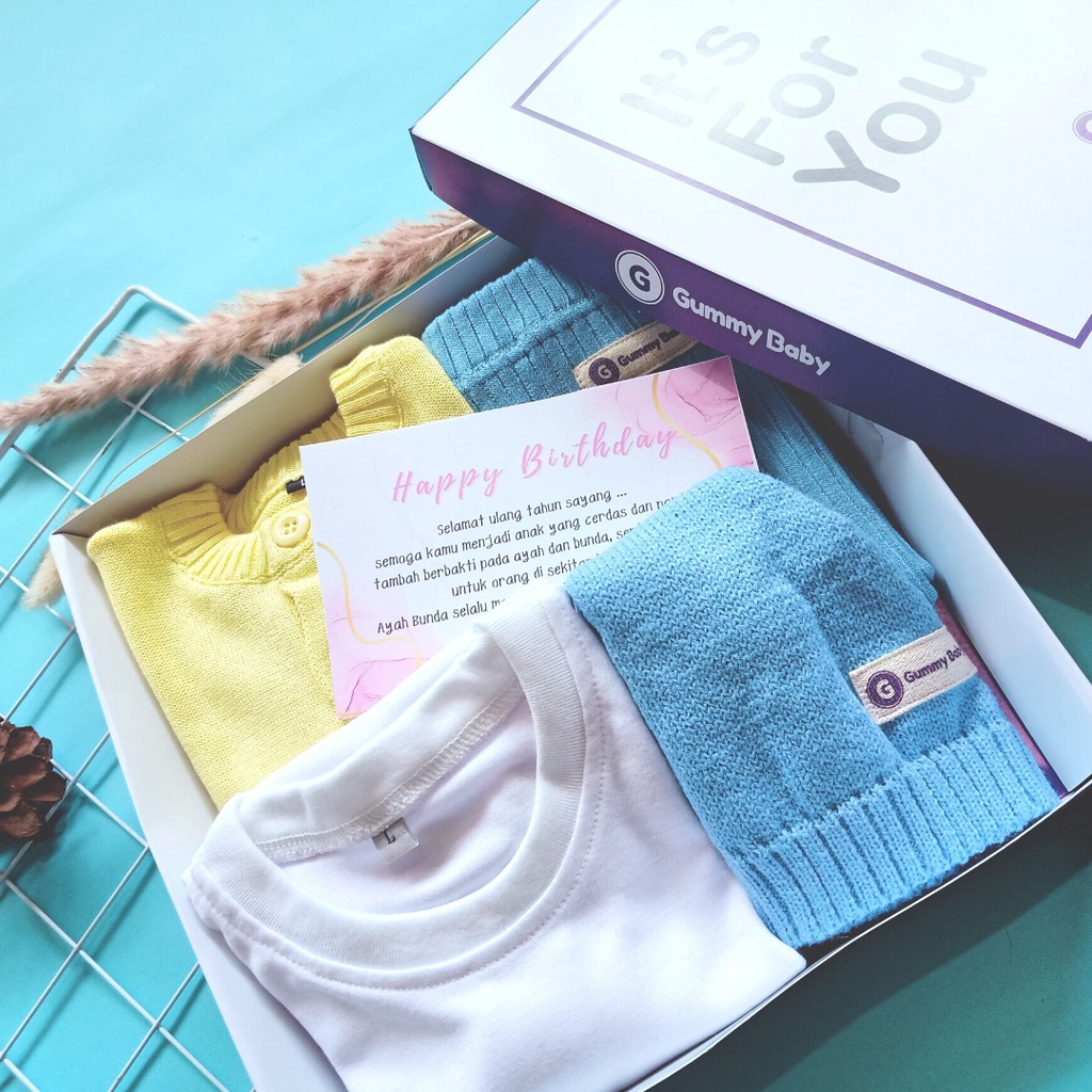 Gummy Baby Packing Box dan Kartu Ucapan - Packing Tambahan