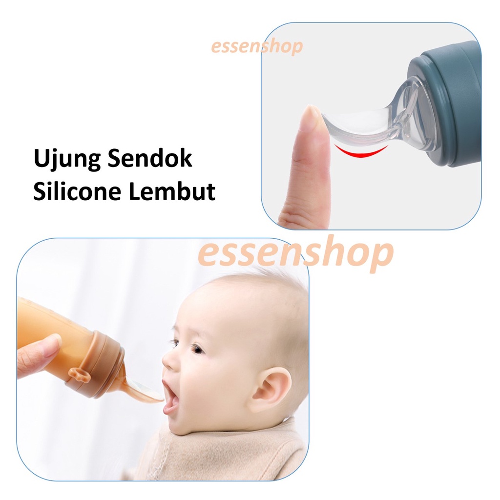 Baby Feeder Botol Sendok Silicone FREE 3 dot buah silikon