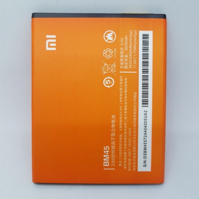 batre Baterai Battery Batere Xioami Xiomi Redmi Note 2 BM45 ORI