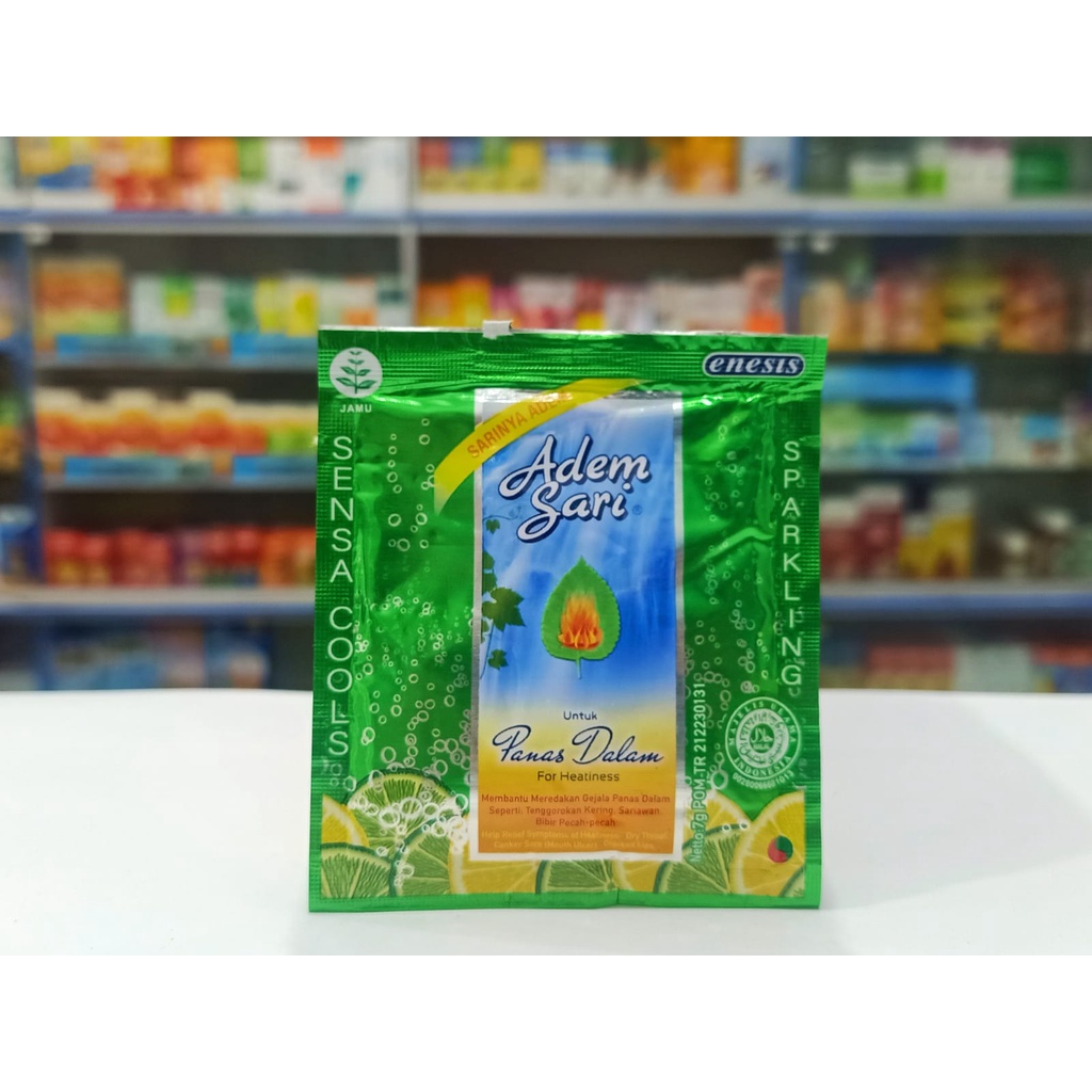 Adem Sari Sachet 7 gr Sakit tennggorokan Batuk Sariawan