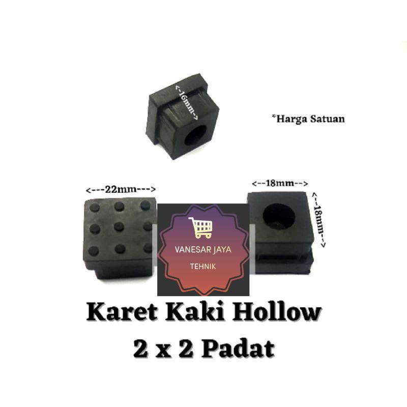 KARET KAKI MEJA HOLLOW 2 x 2 FULL PADAT KAKI KURSI RAK BESI /PIPA BESI BULAT HOLLOW