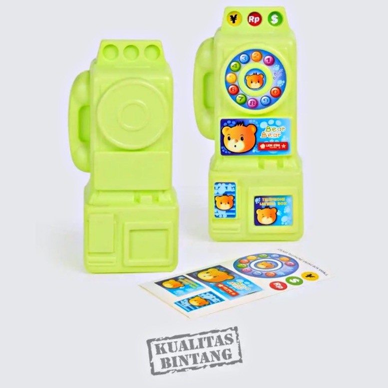 ( BISA COD ) PROMO LION STAR SV-6 SAVING BOX CELENGAN ANAK BENTUK TELEPON SMALL / CELENGAN KOIN DUIT / CELENGAN LUCU / TEMPAT UANG LUCU / TEMPAT MENABUNG LUCU ANAK