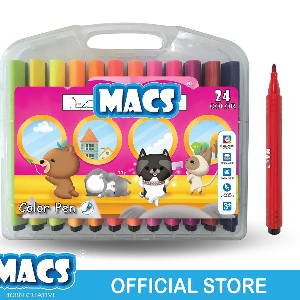

Promo !! MACS Color Pen 24 Warna Marker Spidol ~