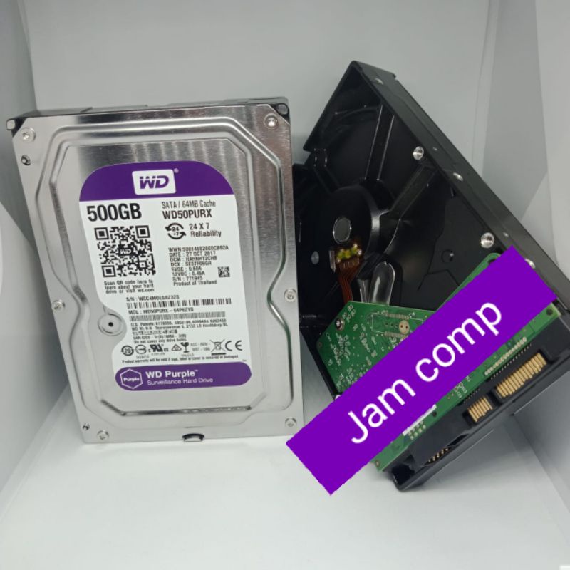 HARDISK 500GB WD PURPLE SATA 3,5&quot; -HDD CCTV DVR Barang New 0 Days