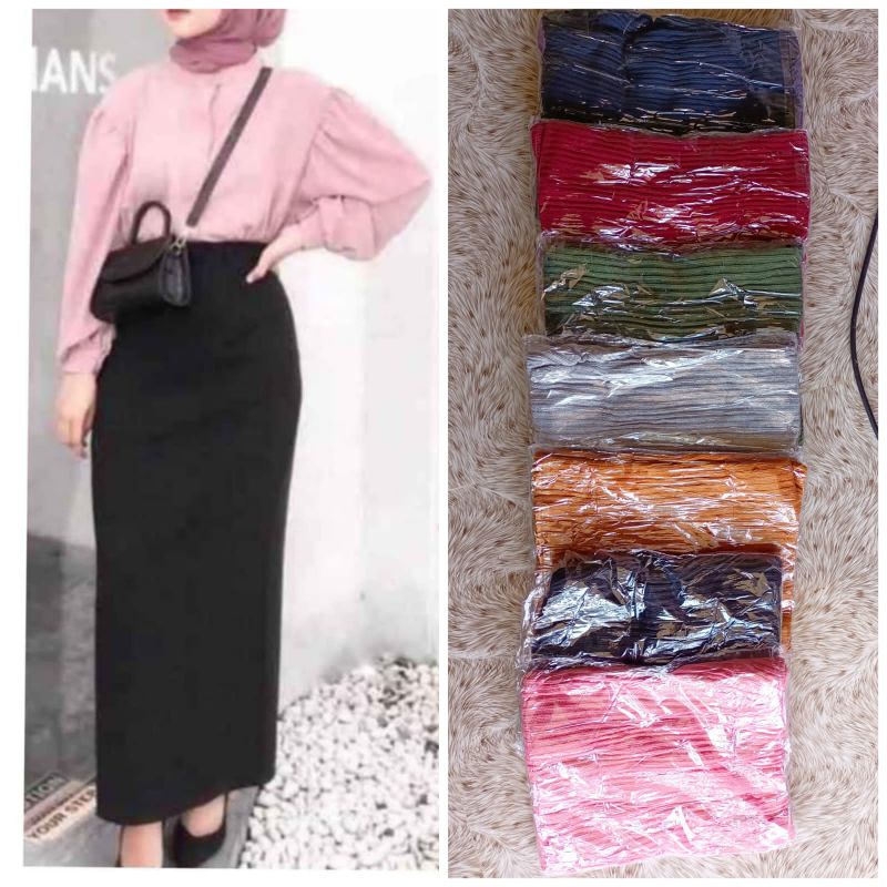 Rok Span rajut polos