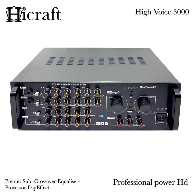 Amplifier HICRAFT High Voice 3000 Ampli Optical Karaoke Smart Tv Youtube