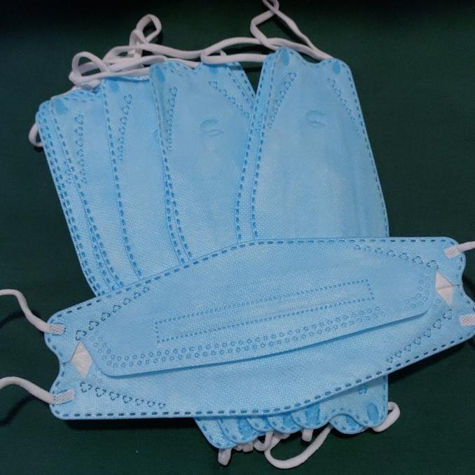 Masker kf94Utama leaf 4ply, model korea warna biru harga 1 lembar 90-efrogallery dijamin