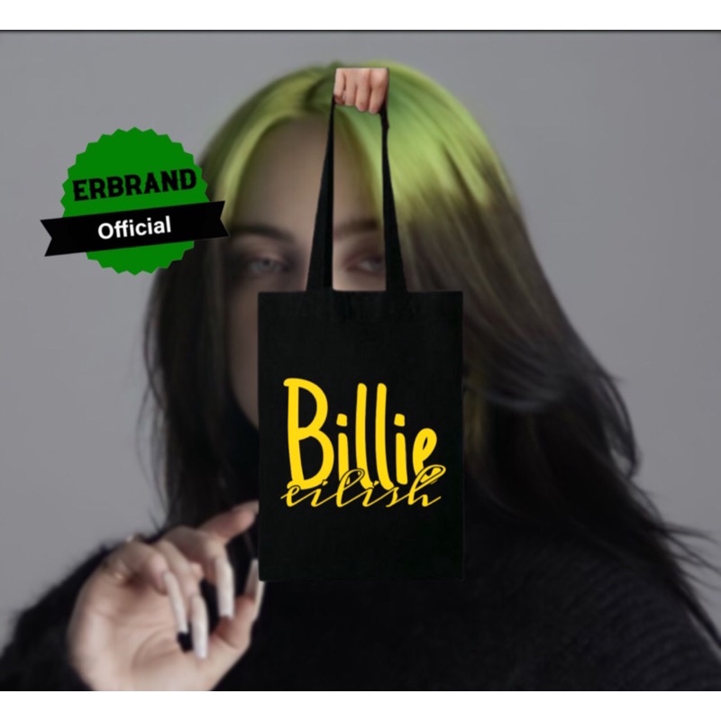 ToteBag Billie eilish - Totebag Vintage Band Metal Musik Rock - Tote Bag Cream Resleting Pria Wanita