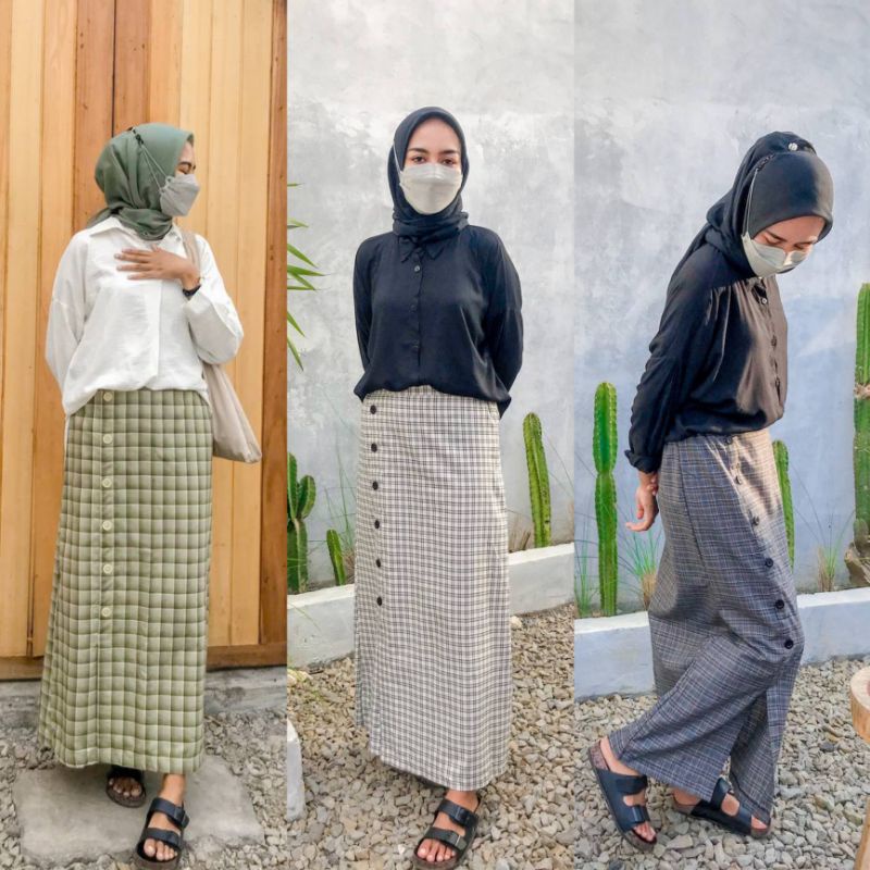 	 DAHLIA SKIRT | ROK TARTAN S - XXXL| ROK MOTIF KOTAK KOTAK | ROK ROK WARNA SAGE ROK GREY ROK ABU ABU ROK HITAM ROK HIJAU ROK PUTIH ROK KUNING ROK BIRU	