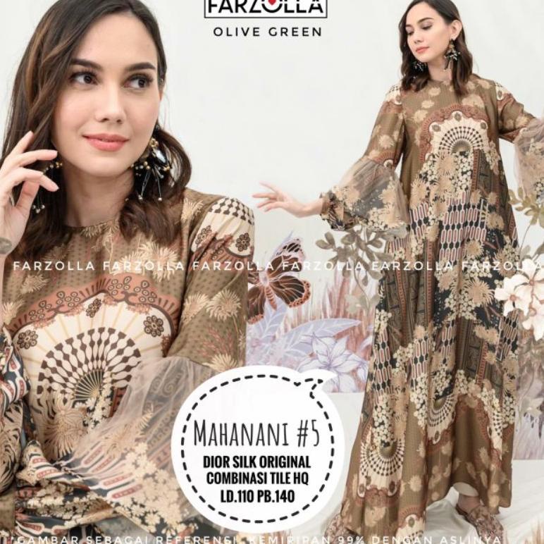 Mahanani #5 Dress Original Farzolla Dress Kondangan Muslim Dress mirip Wearing Klamby Gamis Pesta GA