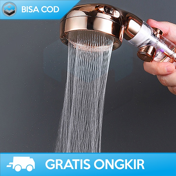 KEPALA SHOWER KAMAR MANDI TRANSPARENT HANDLE 3 MODE TEKANAN AIR BR2313