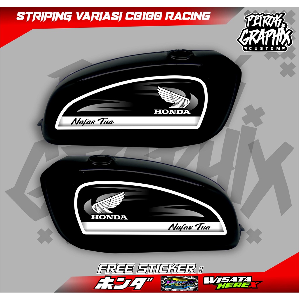 Striping Sticker Cb100 Striping Variasi Cb100 Hologram Terbaru Terlaris
