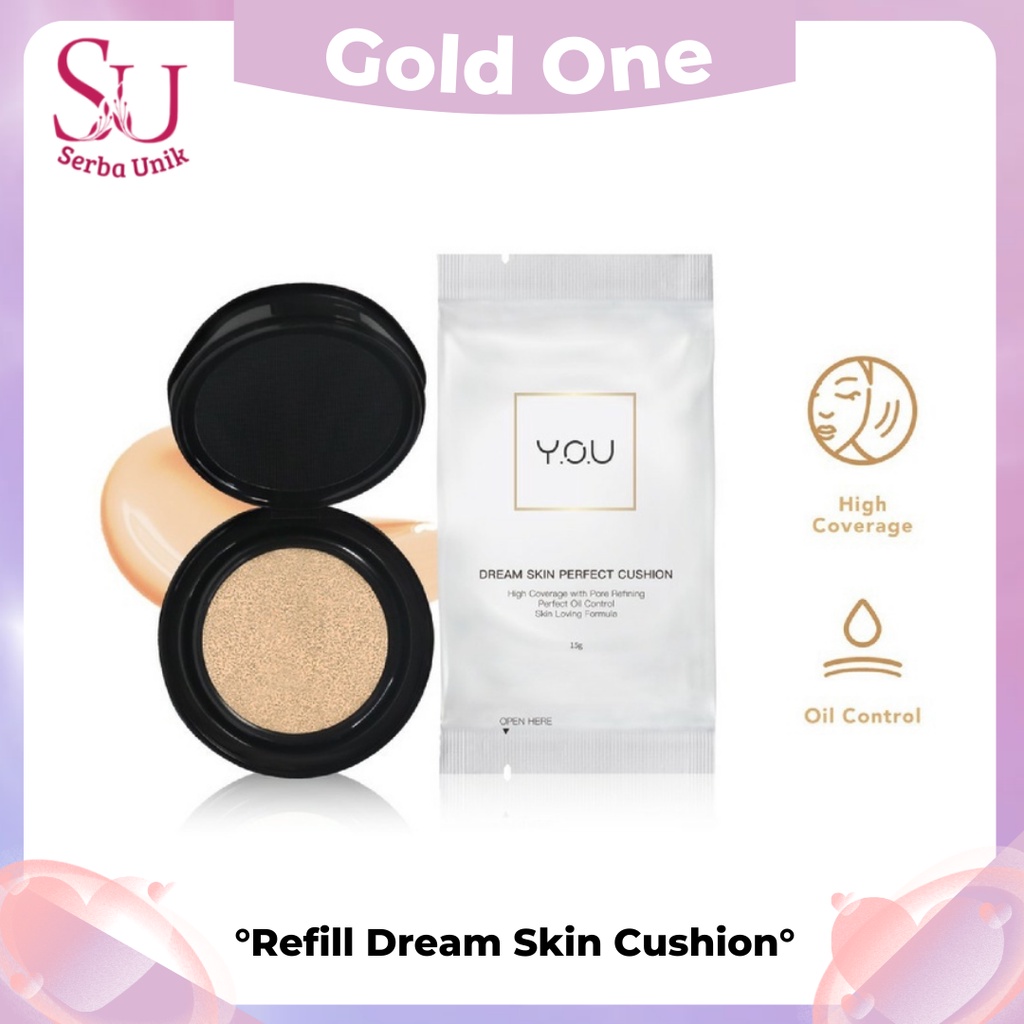 Kosmetik You The Gold One Dream Skin Perfect BB Cushion & Reffil [High
Coverage/Oil Control]