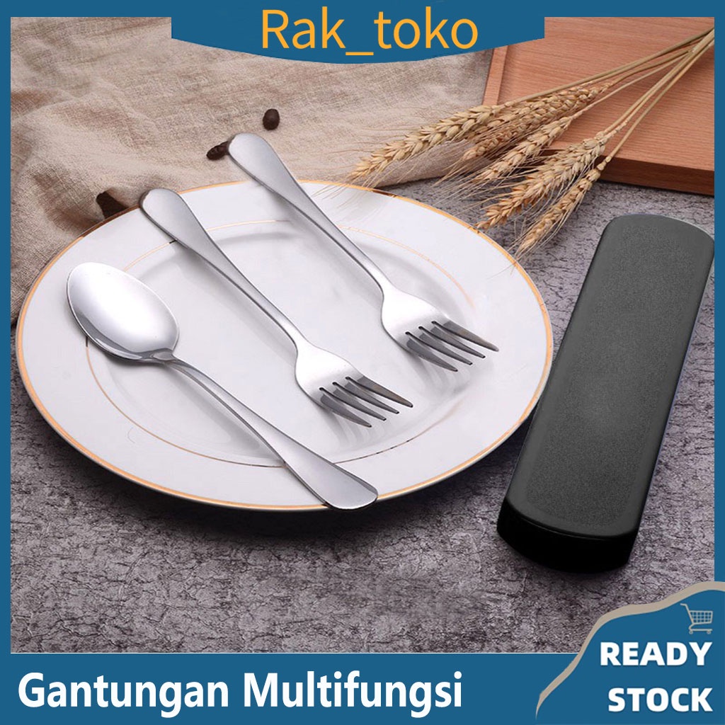 Cutlery set stainless sendok garpu portable alat 2/3pcs Set Makan Stainless