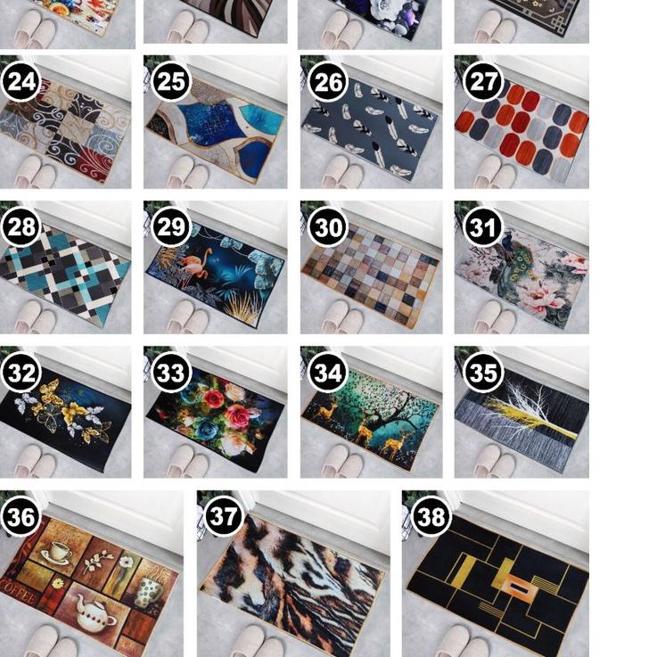 Coba dilihat COD - DD-2 - KESET LANTAI KAMAR MANDI ANTI SELIP 60CM X 40CM MOTIF ABSTRAK