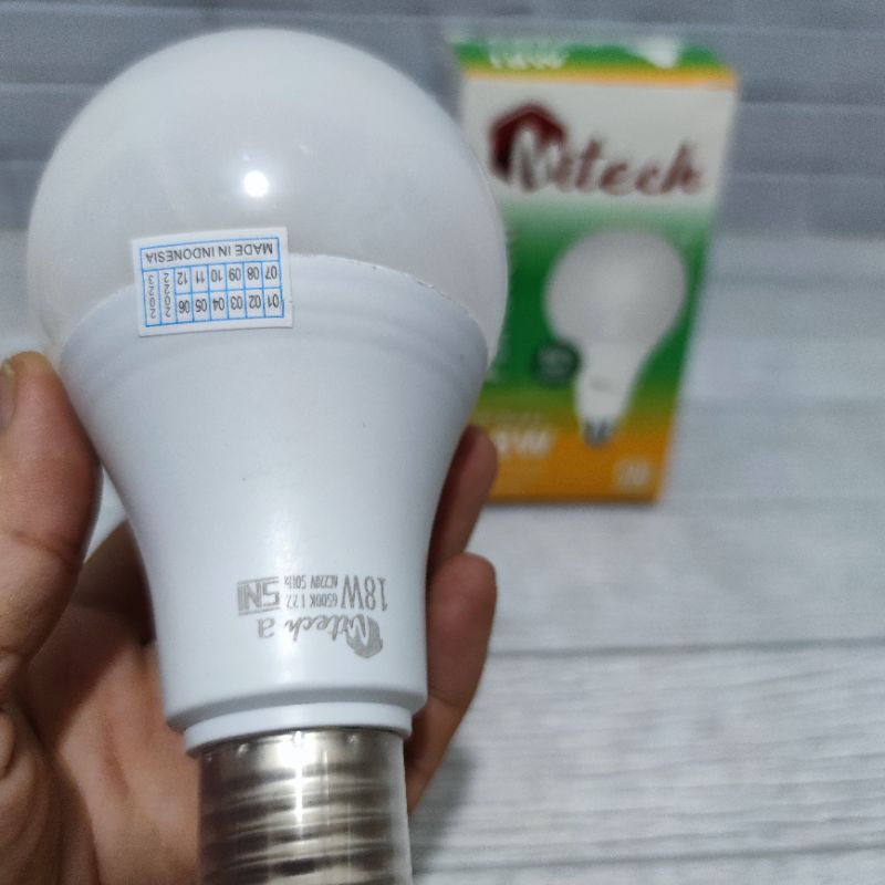 MITECH PLATINUM LAMPU LED A BULB 18W 18 WATT SNI BERGARANSI 1 TAHUN