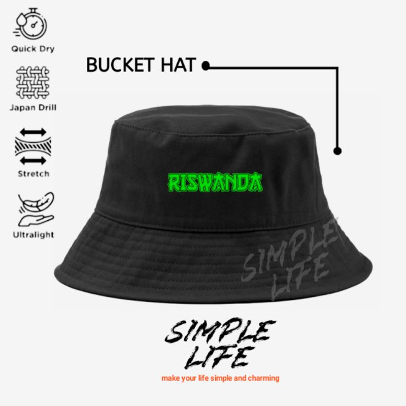 Topi Bucket Hat Riswanda Fans Audio Malang |Topi Bucket |Bucket Hat Pria Wanita | Hat Riswanda Audio