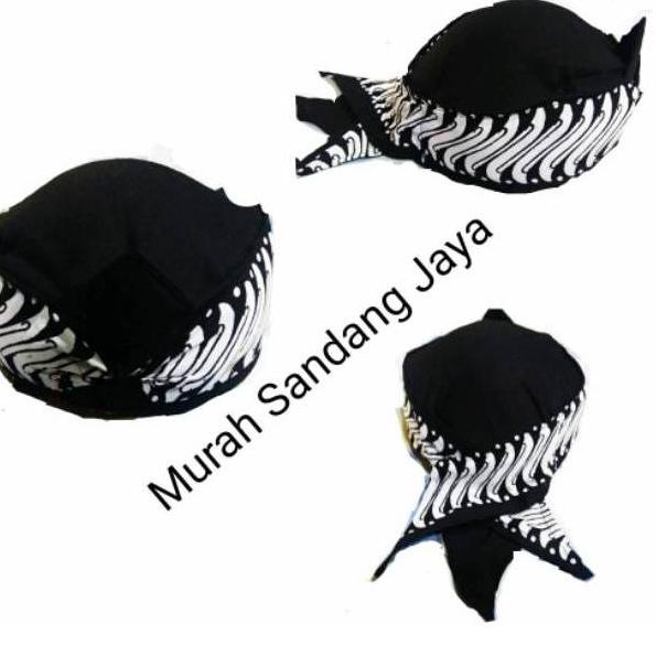 {MER.18Oc22l} IKET SUNDA MOTIF JAWA TIMURAN  HITAM_ Pakaian Adat Jawa_ Blangkon Pria
